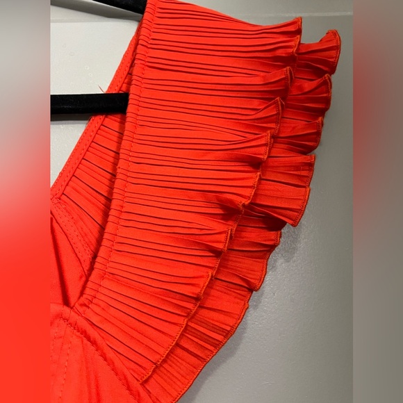 Vici Red Cotton Flutter Sleeve Tie-Back Dress | Size Small - Picture 4 of 7